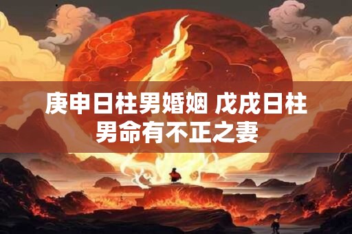 庚申日柱男婚姻 戊戌日柱男命有不正之妻