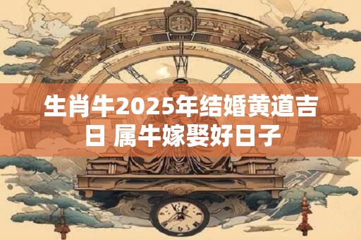 生肖牛2025年结婚黄道吉日 属牛嫁娶好日子
