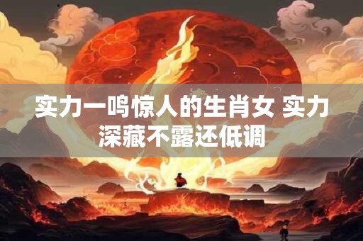实力一鸣惊人的生肖女 实力深藏不露还低调