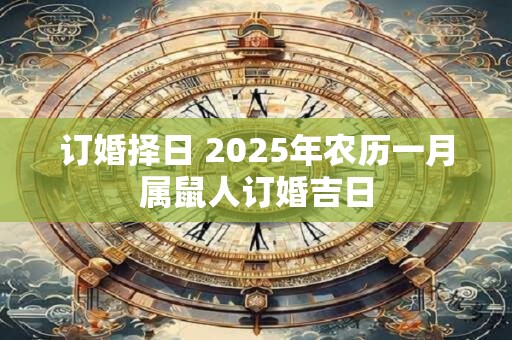 订婚择日 2025年农历一月属鼠人订婚吉日