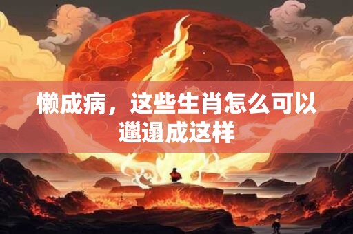 懒成病，这些生肖怎么可以邋遢成这样