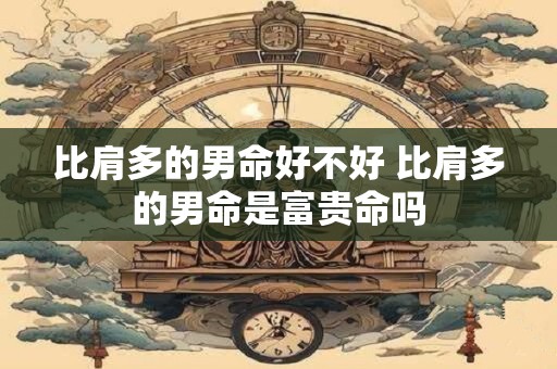 比肩多的男命好不好 比肩多的男命是富贵命吗
