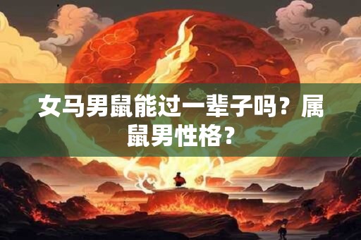 详细阅读:女马男鼠能过一辈子吗?属鼠男性格? 女马男鼠能过一辈子吗?属鼠男性格?