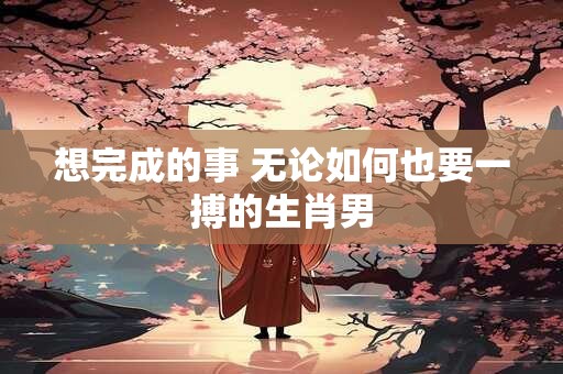 想完成的事 无论如何也要一搏的生肖男