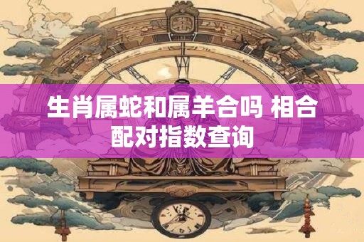 生肖属蛇和属羊合吗 相合配对指数查询