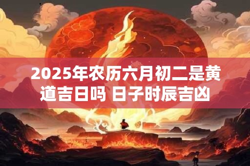 2025年农历六月初二是黄道吉日吗 日子时辰吉凶