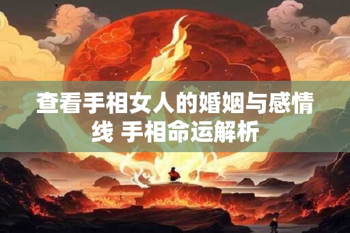 查看手相女人的婚姻与感情线 手相命运解析