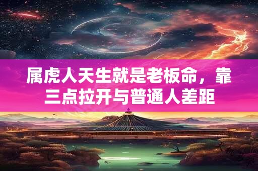 属虎人天生就是老板命，靠三点拉开与普通人差距