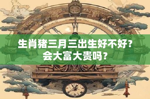 生肖猪三月三出生好不好？会大富大贵吗？