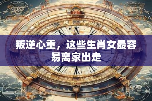 叛逆心重，这些生肖女最容易离家出走