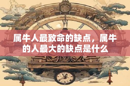 属牛人最致命的缺点，属牛的人最大的缺点是什么