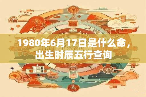 1980年6月17日是什么命，出生时辰五行查询