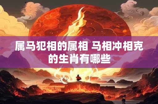 属马犯相的属相 马相冲相克的生肖有哪些