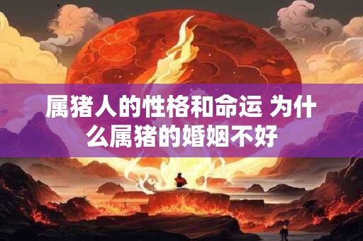 属猪人的性格和命运 为什么属猪的婚姻不好