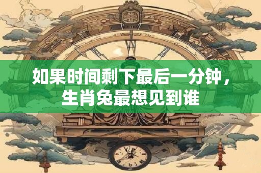 如果时间剩下最后一分钟，生肖兔最想见到谁