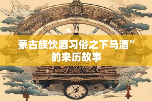 蒙古族饮酒习俗之下马酒”的来历故事