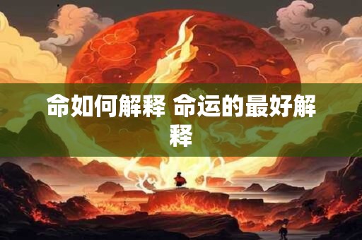 命如何解释 命运的最好解释