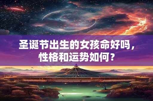 圣诞节出生的女孩命好吗，性格和运势如何？
