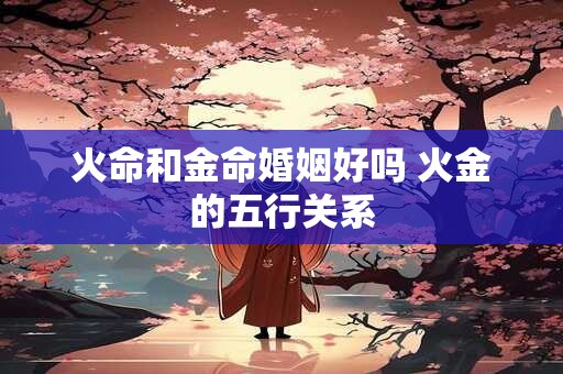 详细阅读:火命和金命婚姻好吗 火金的五行关系 火命和金命婚姻好吗 火金的五行关系