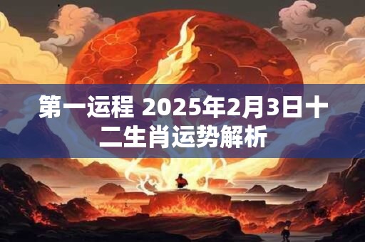 第一运程 2025年2月3日十二生肖运势解析