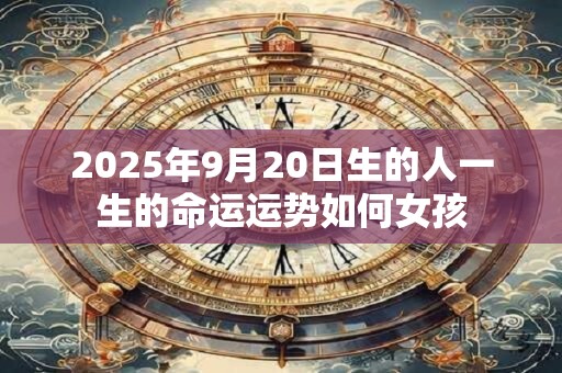 2025年9月20日生的人一生的命运运势如何女孩