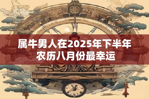 属牛男人在2025年下半年 农历八月份最幸运