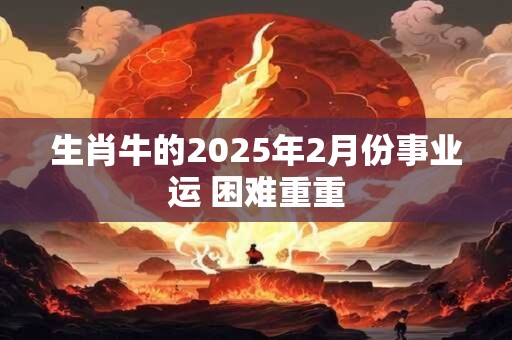 生肖牛的2025年2月份事业运 困难重重