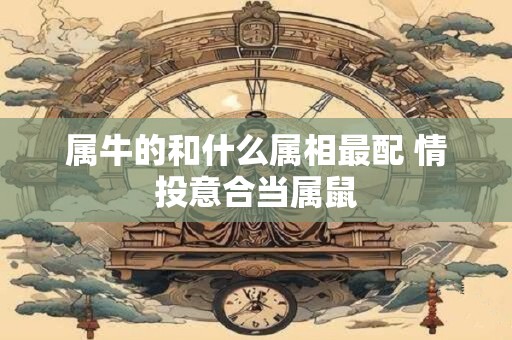 属牛的和什么属相最配 情投意合当属鼠