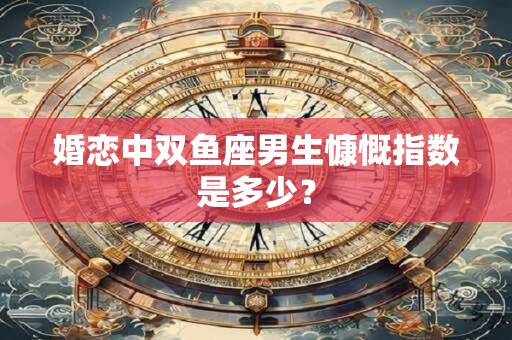 婚恋中双鱼座男生慷慨指数是多少？