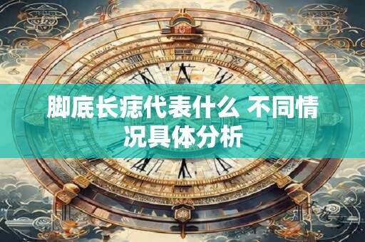 脚底长痣代表什么 不同情况具体分析