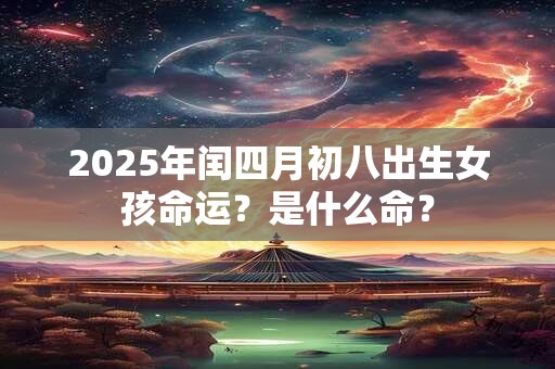 2025年闰四月初八出生女孩命运？是什么命？