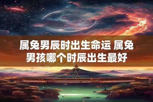 属兔男辰时出生命运 属兔男孩哪个时辰出生最好