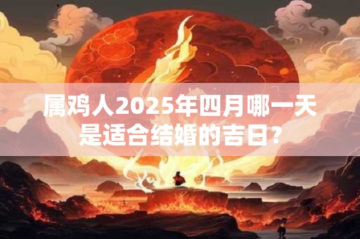 属鸡人2025年四月哪一天是适合结婚的吉日？