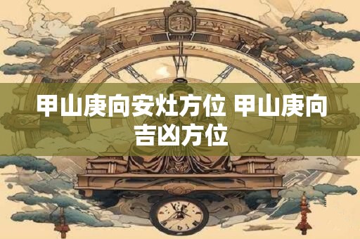 甲山庚向安灶方位 甲山庚向吉凶方位