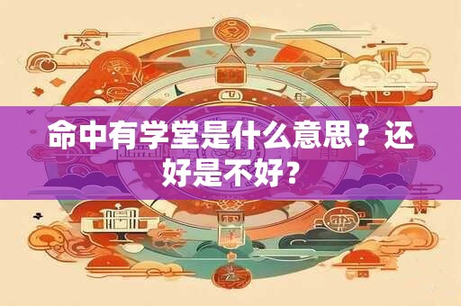 命中有学堂是什么意思？还好是不好？