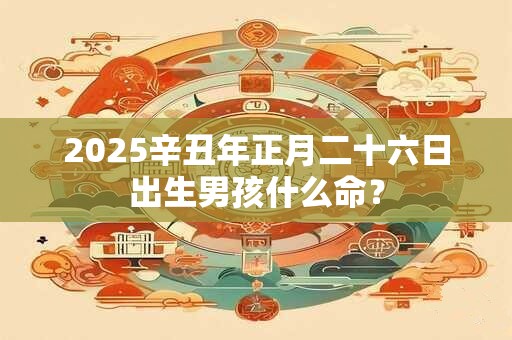 2025辛丑年正月二十六日出生男孩什么命？