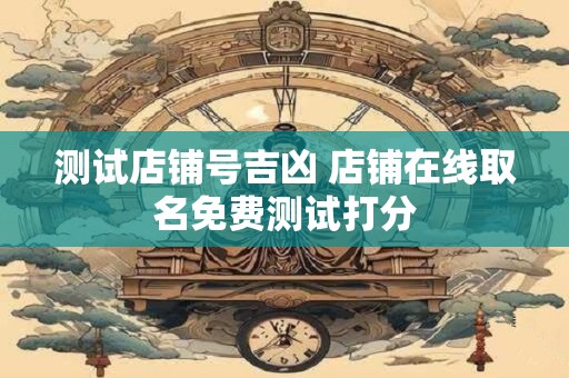 测试店铺号吉凶 店铺在线取名免费测试打分
