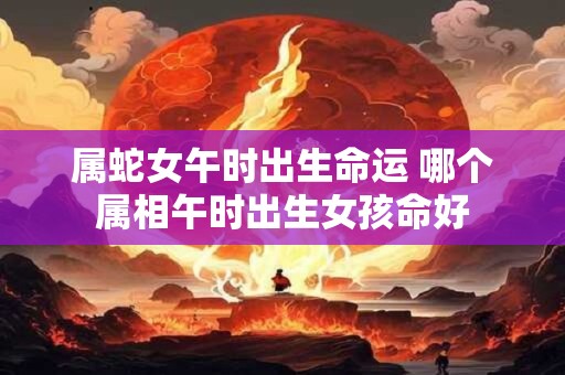 属蛇女午时出生命运 哪个属相午时出生女孩命好