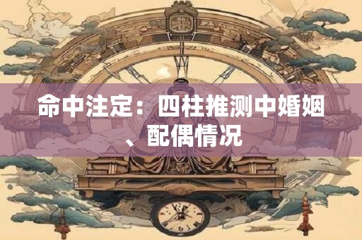 命中注定：四柱推测中婚姻、配偶情况