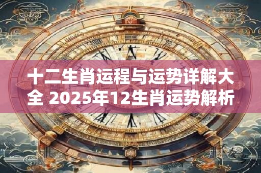 十二生肖运程与运势详解大全 2025年12生肖运势解析