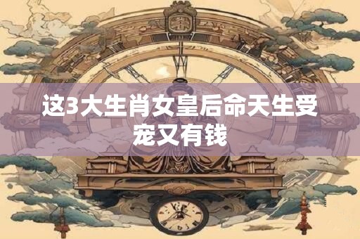 这3大生肖女皇后命天生受宠又有钱