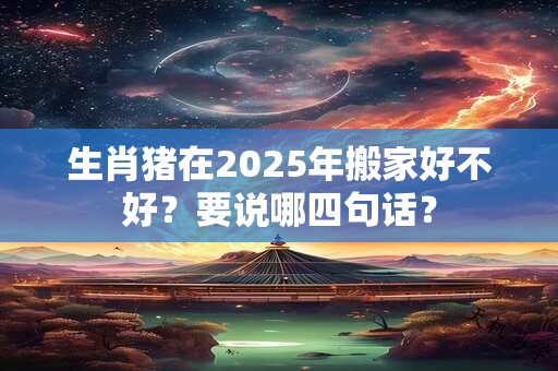 生肖猪在2025年搬家好不好？要说哪四句话？