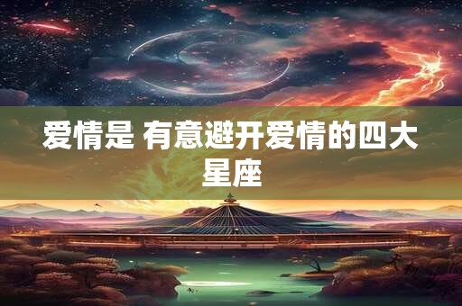 爱情是 有意避开爱情的四大星座