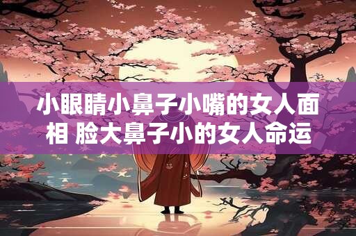 小眼睛小鼻子小嘴的女人面相 脸大鼻子小的女人命运