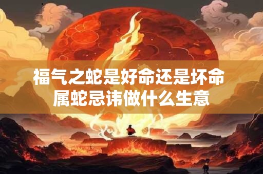 福气之蛇是好命还是坏命 属蛇忌讳做什么生意