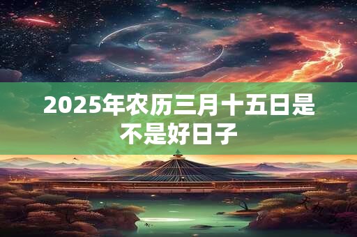 2025年农历三月十五日是不是好日子