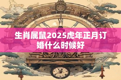 生肖属鼠2025虎年正月订婚什么时候好
