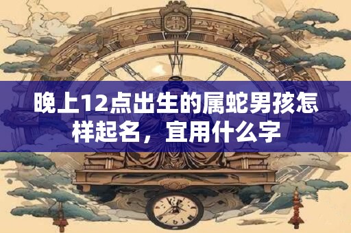 晚上12点出生的属蛇男孩怎样起名，宜用什么字