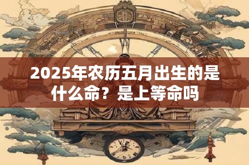 2025年农历五月出生的是什么命？是上等命吗