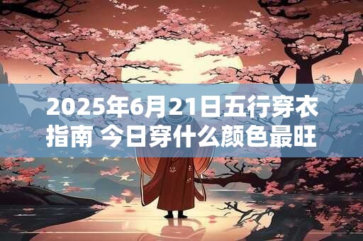 2025年6月21日五行穿衣指南 今日穿什么颜色最旺运